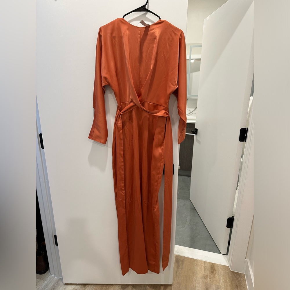 ASOS Long Sleeve Orange Dress